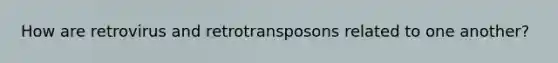 How are retrovirus and retrotransposons related to one another?