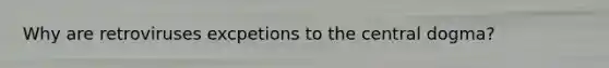Why are retroviruses excpetions to the central dogma?