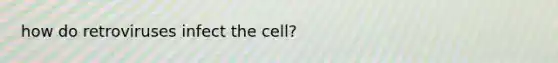 how do retroviruses infect the cell?