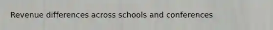 Revenue differences across schools and conferences