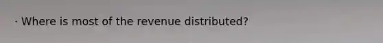 · Where is most of the revenue distributed?