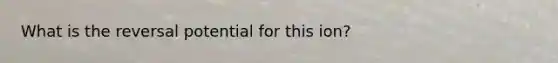 What is the reversal potential for this ion?