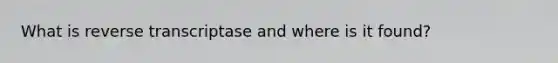 What is reverse transcriptase and where is it found?