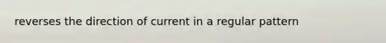 reverses the direction of current in a regular pattern