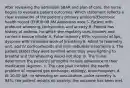 After reviewing the admission SBAR and plan of care, the nurse begins to evaluate patient outcomes. Which statement reflects a clear evaluation of the patient's primary problem?Electronic health record (EHR)8:00 AM Admission note S. Patient with profound wheezing, tachycardia, and anxiety B. Patient has history of asthma, for which she regularly uses inhalers and carries a rescue inhaler A. Pulse oximetry 89%, cyanosis of lips, dyspnea with increased work of breathing R. Admit to telemetry unit, add IV corticosteroids and mini-nebulizer treatments a. The patient states they were terrified when they were fighting to breathe and the wheezing would not stop. b. The nurse determines the patient's strengths include adherence to their medication regimen. c. The care plan includes the health problem of impaired gas exchange, etiology, bronchospasm. d. At 10:00 AM, no wheezing on auscultation, pulse oximetry is 94%, the patient reports no anxiety; the outcome has been met.