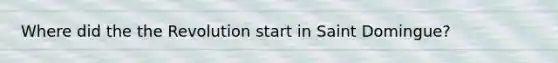 Where did the the Revolution start in Saint Domingue?