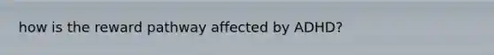 how is the reward pathway affected by ADHD?