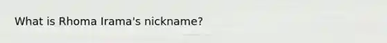 What is Rhoma Irama's nickname?