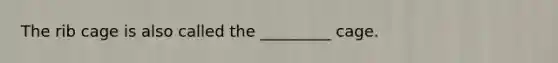The rib cage is also called the _________ cage.