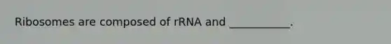 Ribosomes are composed of rRNA and ___________.