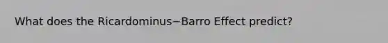 What does the Ricardominus−Barro Effect​ predict?