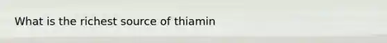 What is the richest source of thiamin