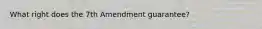 What right does the 7th Amendment guarantee?