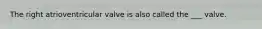 The right atrioventricular valve is also called the ___ valve.