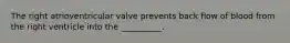 The right atrioventricular valve prevents back flow of blood from the right ventricle into the __________.