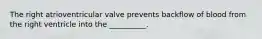 The right atrioventricular valve prevents backflow of blood from the right ventricle into the __________.