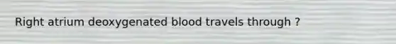 Right atrium deoxygenated blood travels through ?