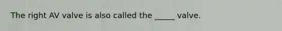 The right AV valve is also called the _____ valve.