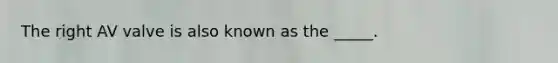 The right AV valve is also known as the _____.