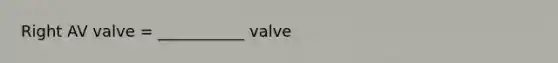 Right AV valve = ___________ valve