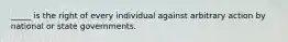 _____ is the right of every individual against arbitrary action by national or state governments.