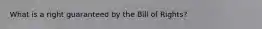 What is a right guaranteed by the Bill of Rights?