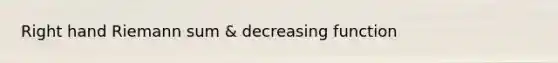 Right hand Riemann sum & decreasing function
