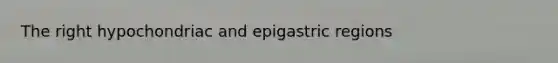 The right hypochondriac and epigastric regions