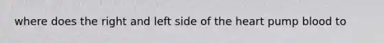 where does the right and left side of the heart pump blood to