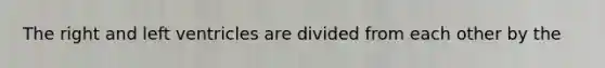 The right and left ventricles are divided from each other by the