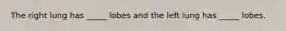 The right lung has _____ lobes and the left lung has _____ lobes.