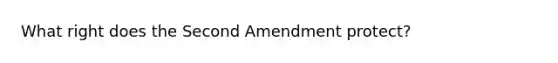 What right does the Second Amendment protect?