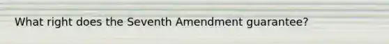 What right does the Seventh Amendment guarantee?