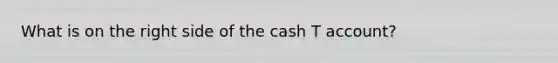 What is on the right side of the cash T account?