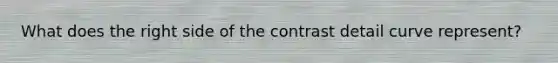 What does the right side of the contrast detail curve represent?