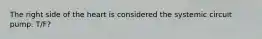The right side of the heart is considered the systemic circuit pump. T/F?