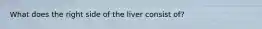 What does the right side of the liver consist of?