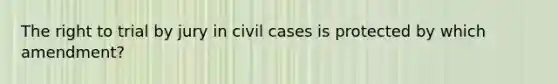 The right to trial by jury in civil cases is protected by which amendment?