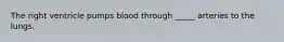 The right ventricle pumps blood through _____ arteries to the lungs.