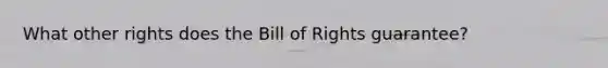 What other rights does the Bill of Rights guarantee?