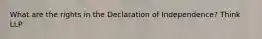 What are the rights in the Declaration of Independence? Think LLP