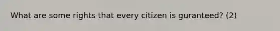 What are some rights that every citizen is guranteed? (2)