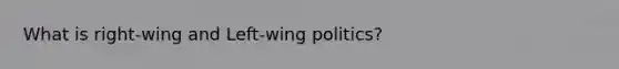 What is right-wing and Left-wing politics?