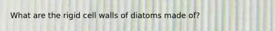 What are the rigid cell walls of diatoms made of?