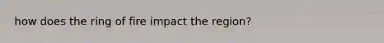 how does the ring of fire impact the region?