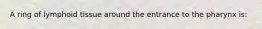 A ring of lymphoid tissue around the entrance to the pharynx is: