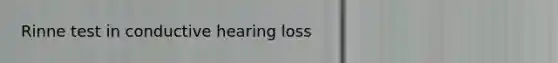 Rinne test in conductive hearing loss
