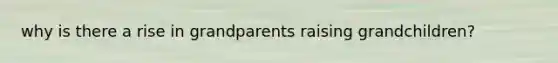 why is there a rise in grandparents raising grandchildren?