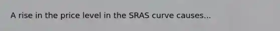 A rise in the price level in the SRAS curve causes...