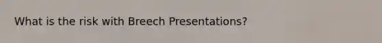 What is the risk with Breech Presentations?